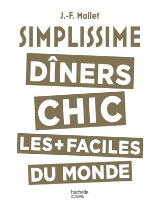 cover image of Simplissime--Dîners Chic